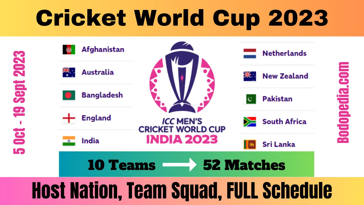 cricket world cup 2023 groups table