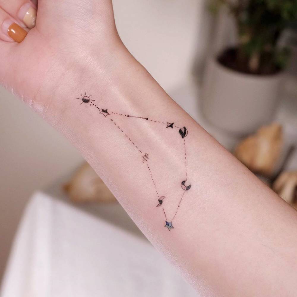 capricorn star constellation tattoo