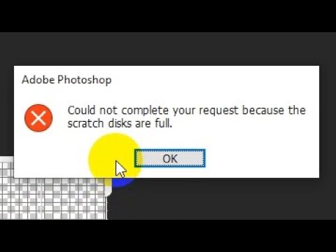 could not complete request because scratch disks are full