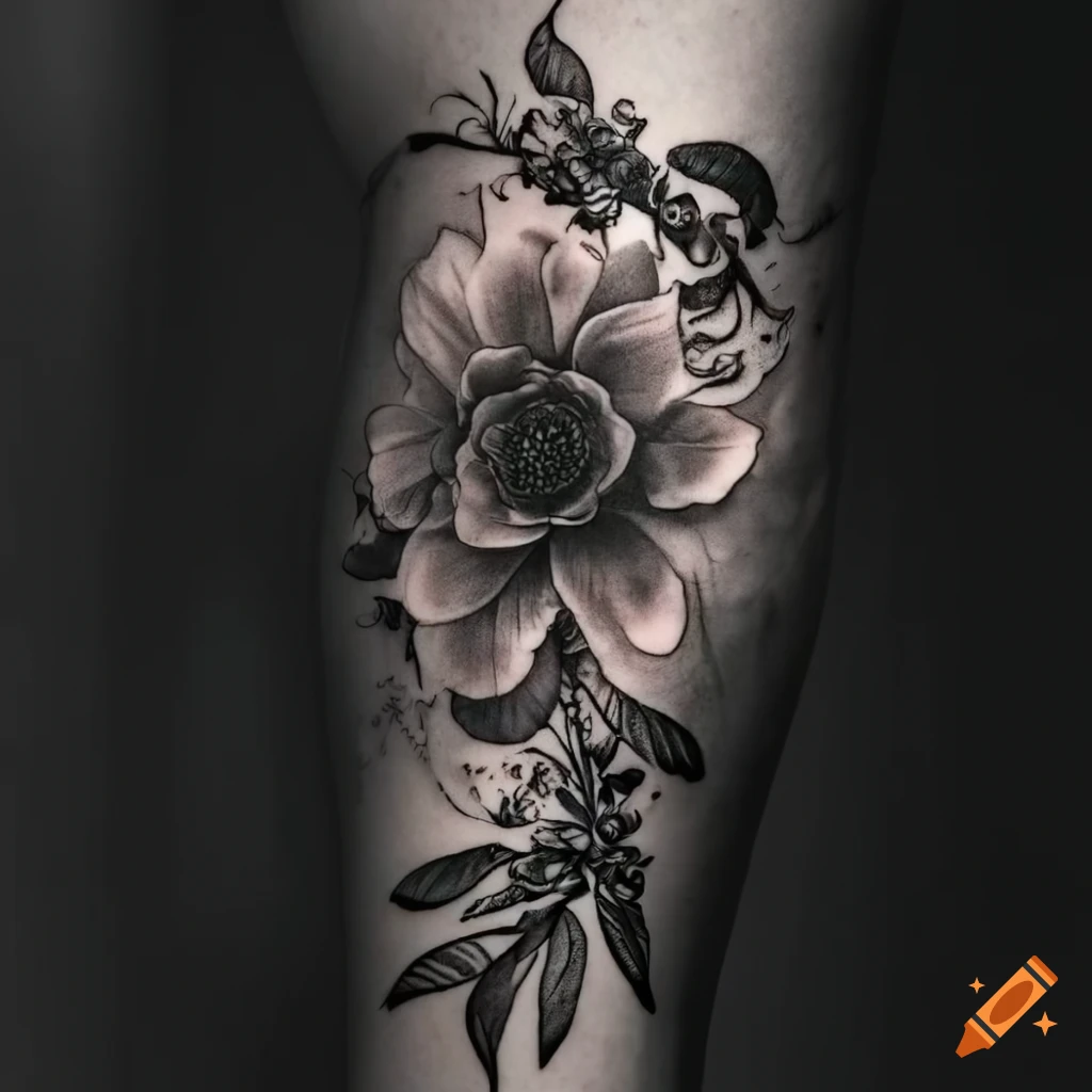 tattoo black flower