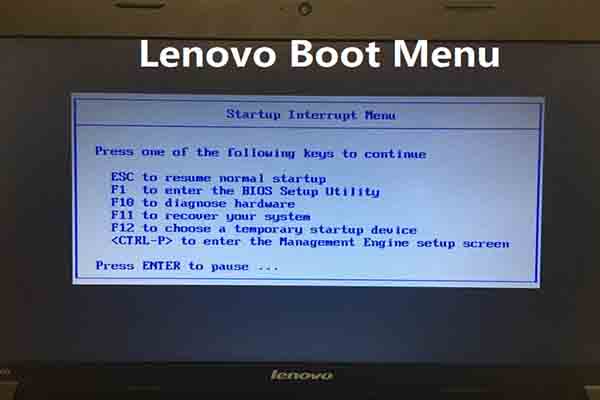 boot key for lenovo thinkpad