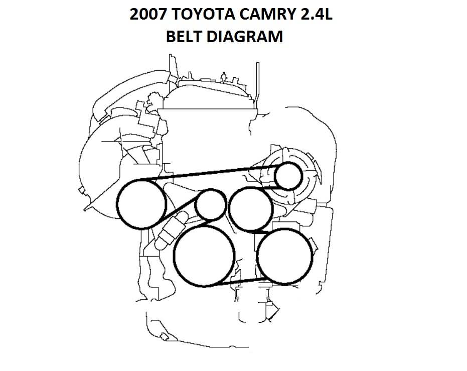 2005 toyota camry serpentine belt diagram