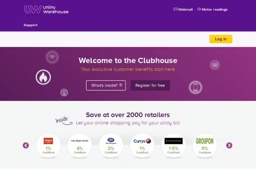 utility warehouse clubhouse login