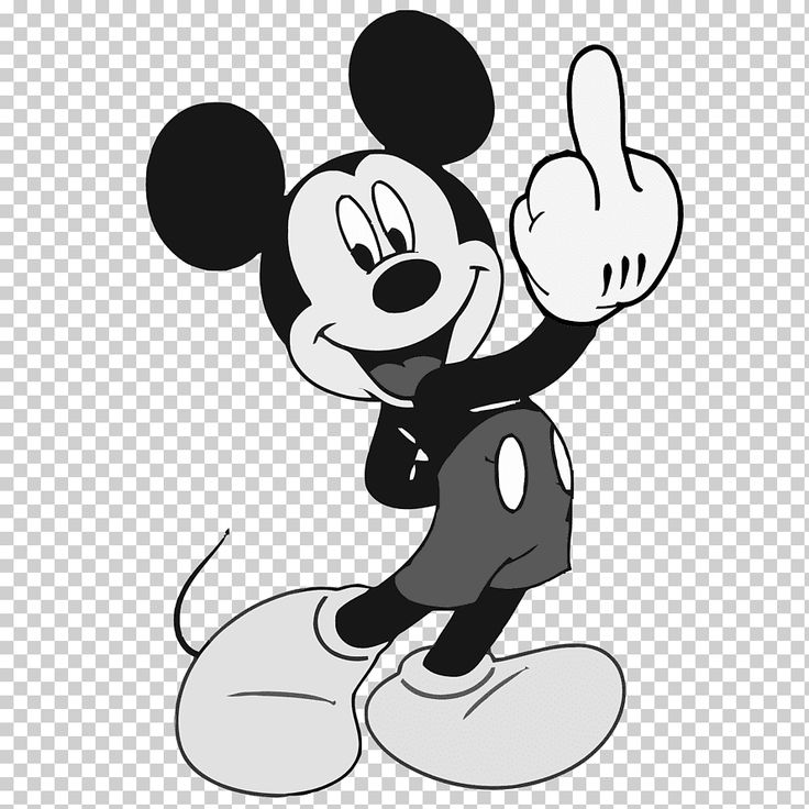 cartoon characters middle finger