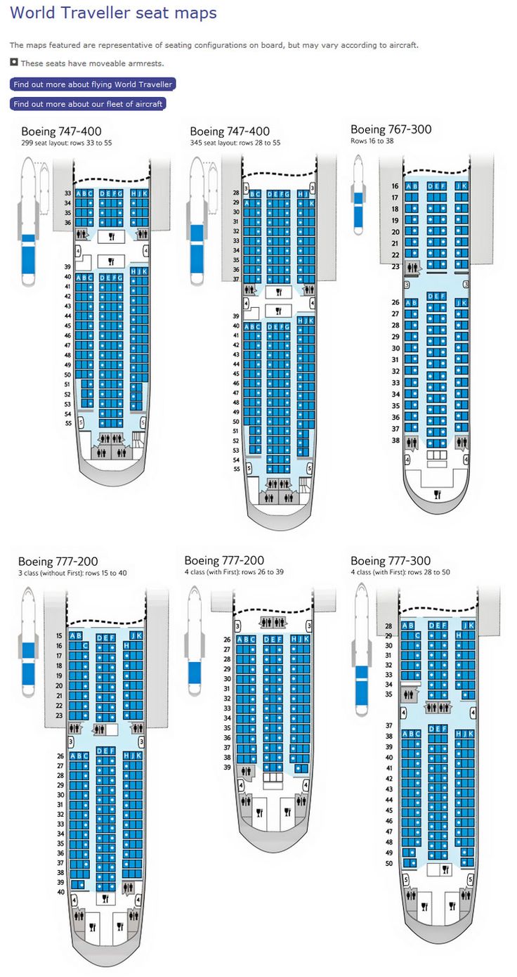 ba airplane seating plan