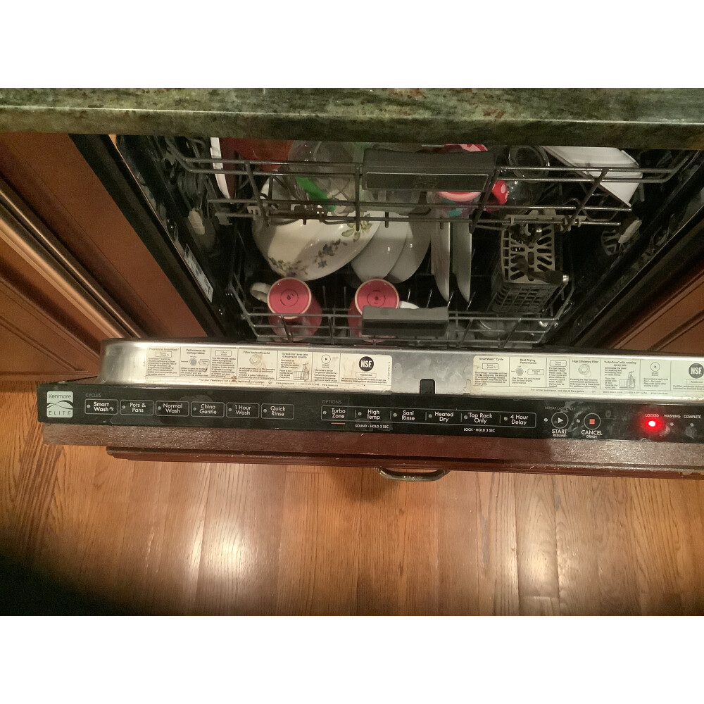 unlock kenmore elite dishwasher