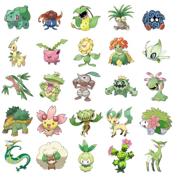 grass types pokemon