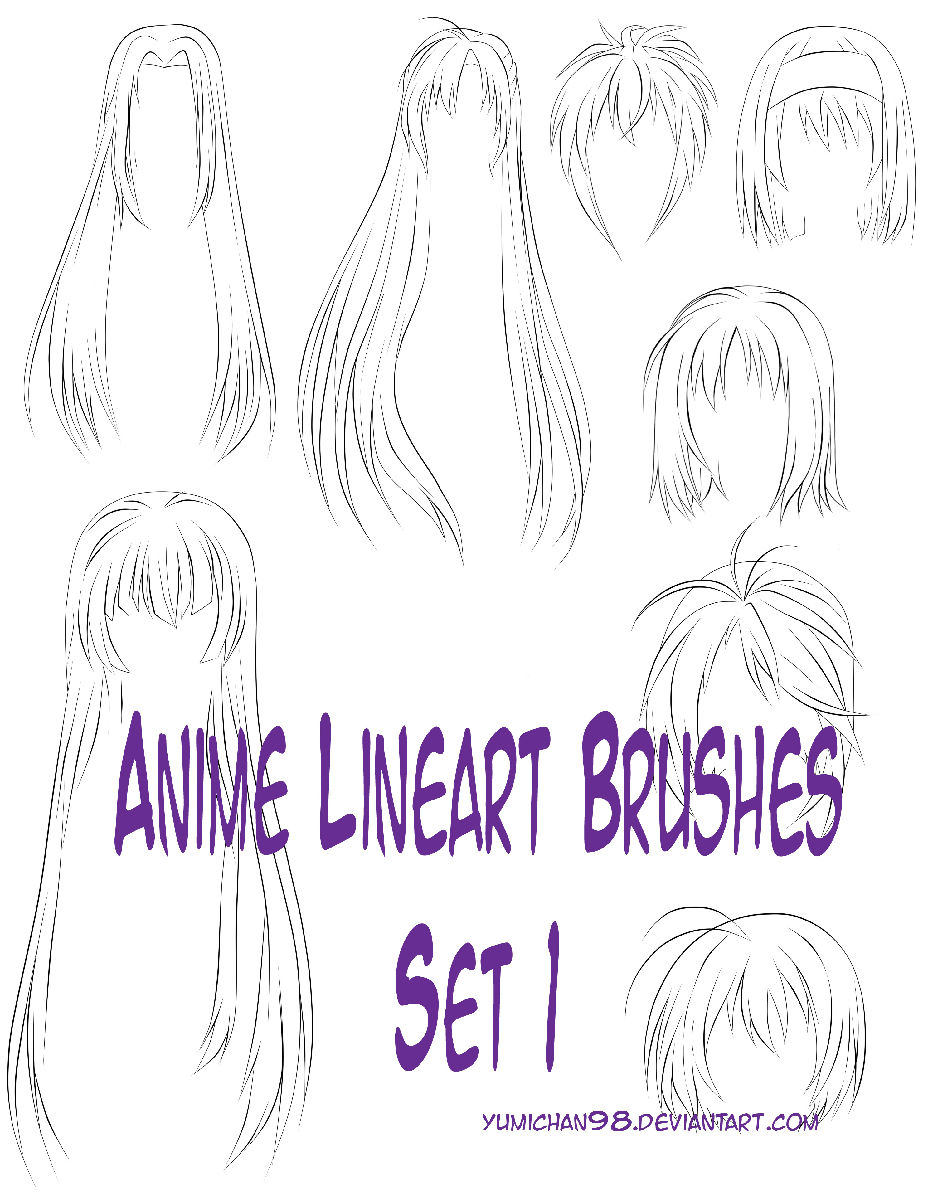 anime hair base