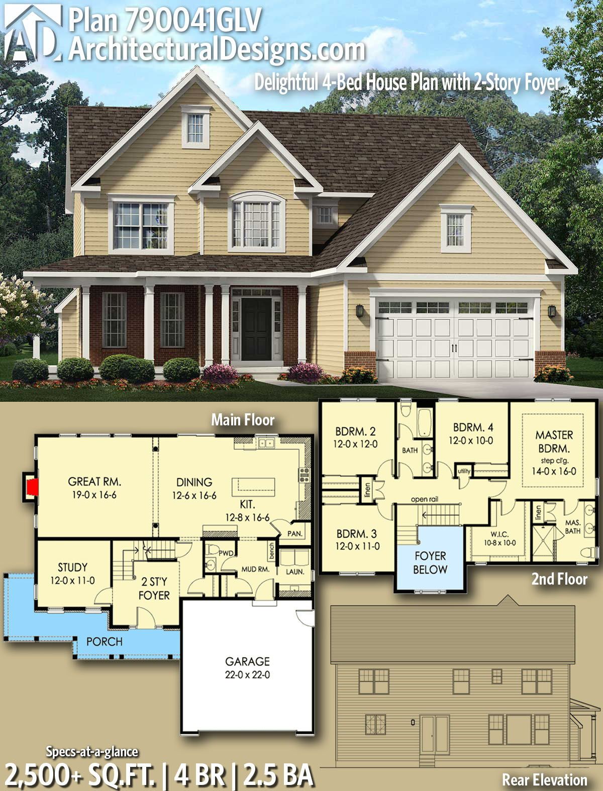 4 bedroom 2 story house plans