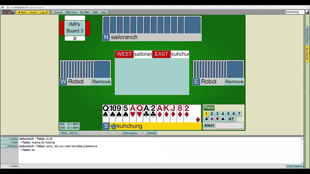 bridge online 4 hands