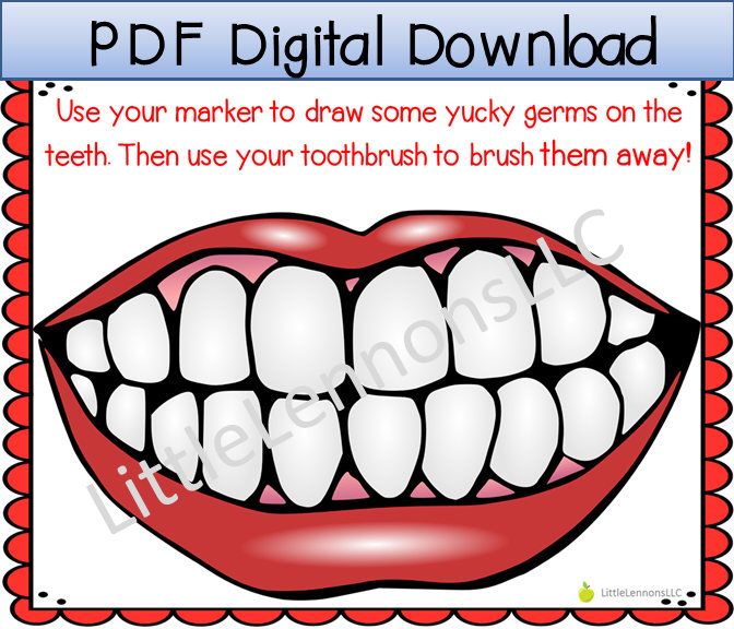 printable brush teeth activity