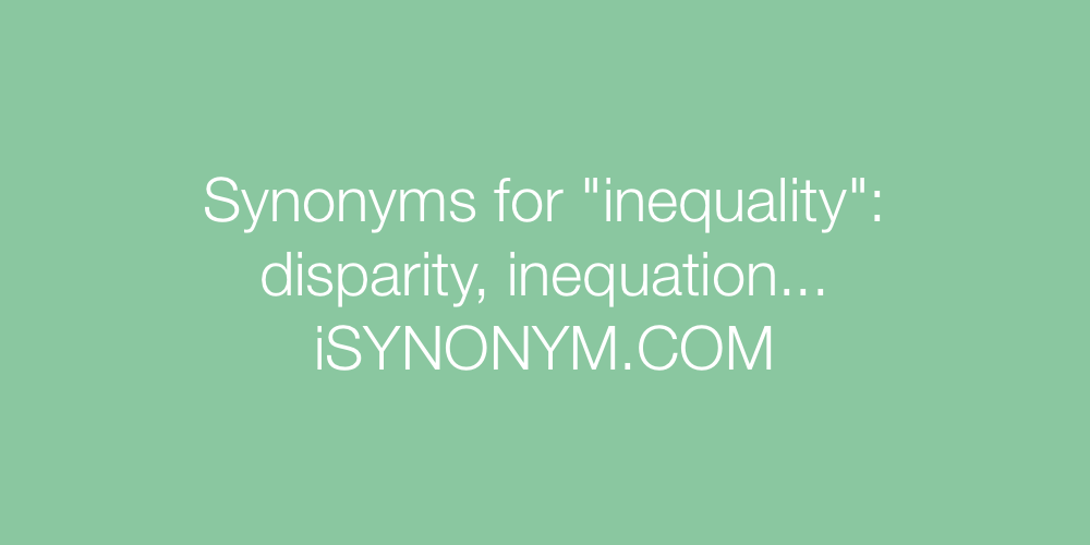 inequality thesaurus