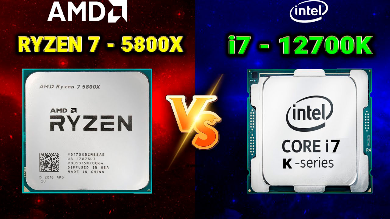 ryzen 7 5800x vs i7-12700k