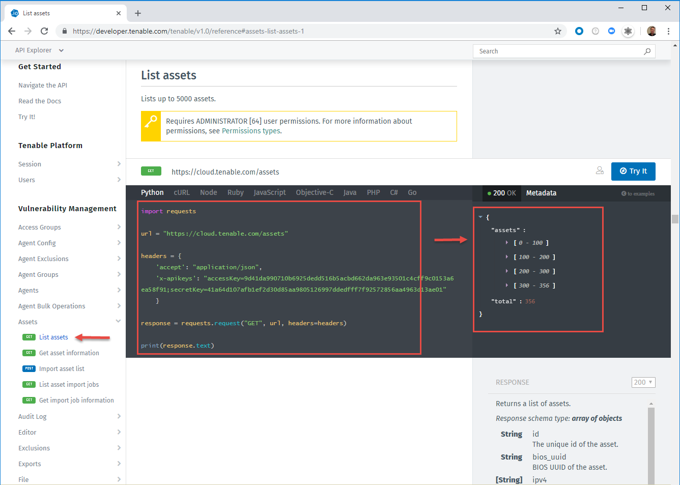 tenable sc api