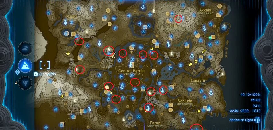 botw talus locations map