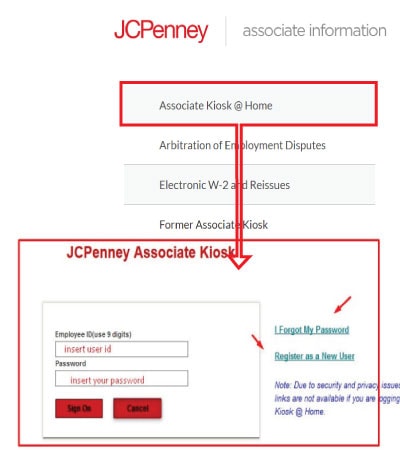 js.jcpenney associate kiosk