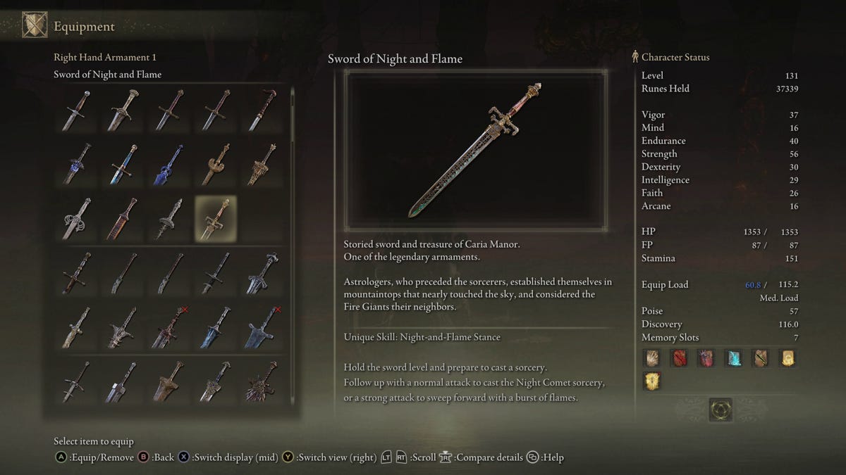 all the weapons in elden ring