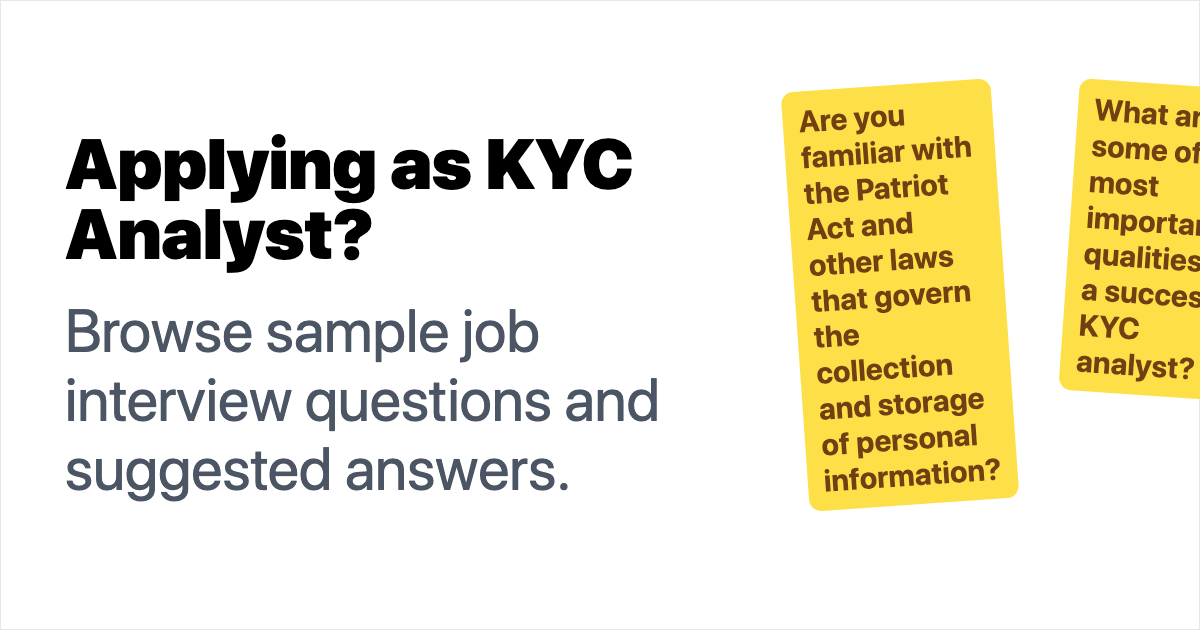 kyc analyst interview questions