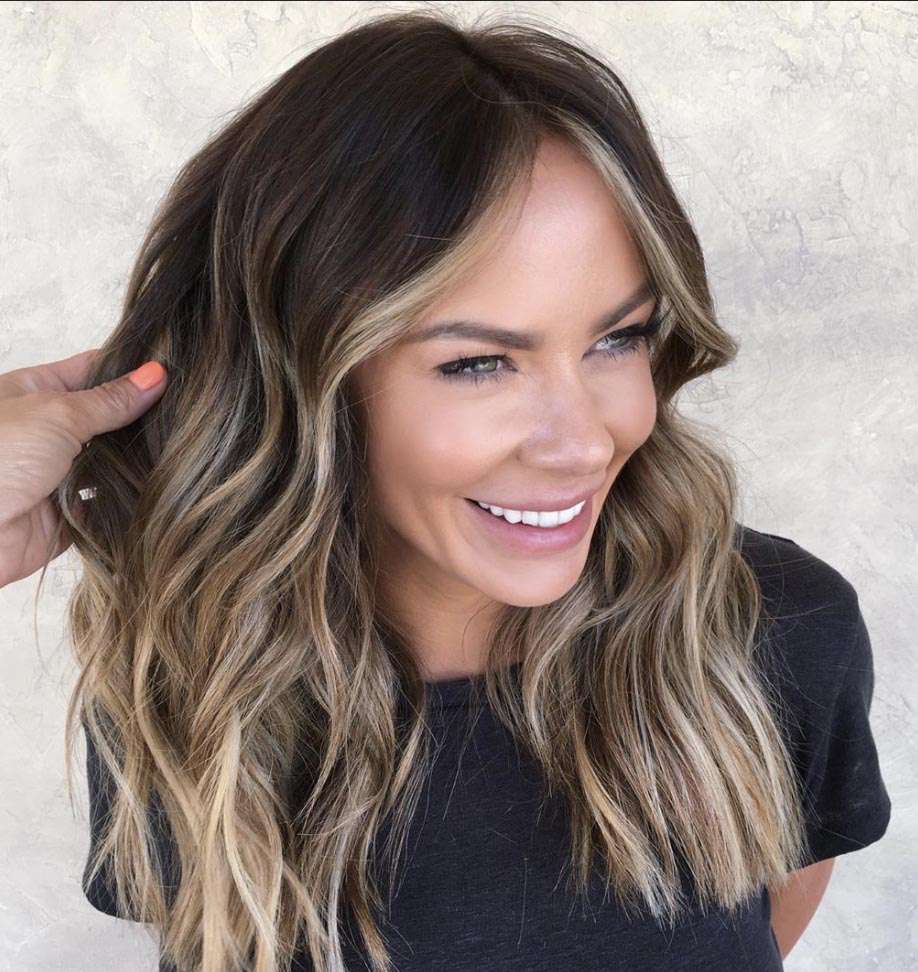 medium length hair with ombre