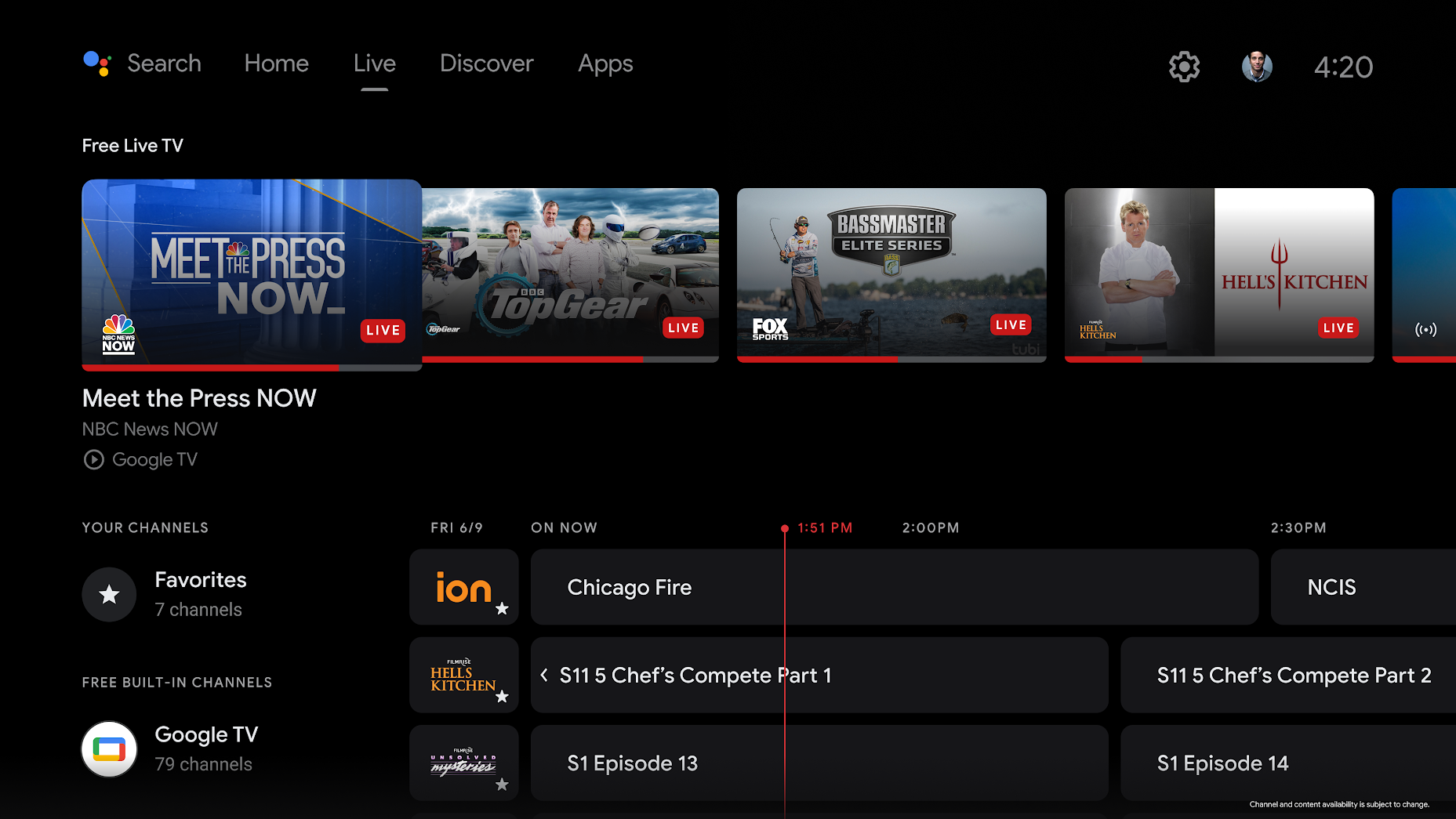 live tv app for android tv