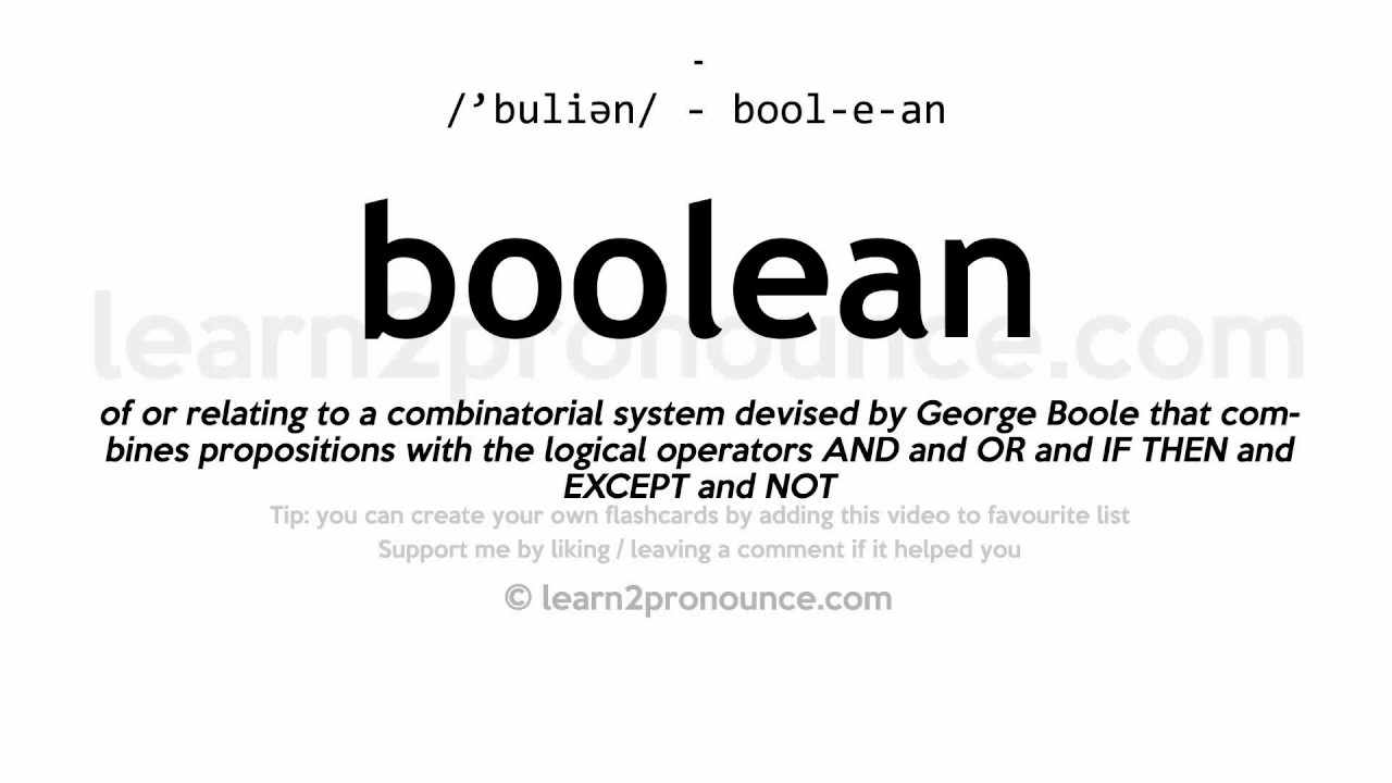 boolean pronunciation