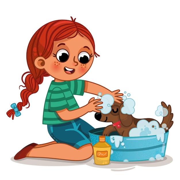 bathing animals clipart