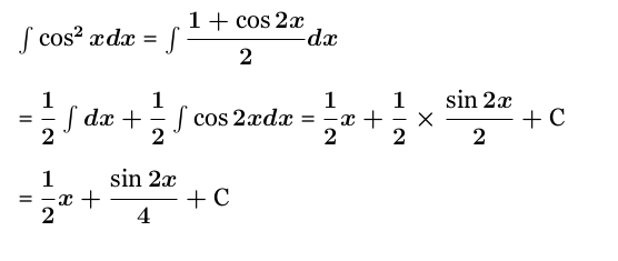 integral cos 2 x