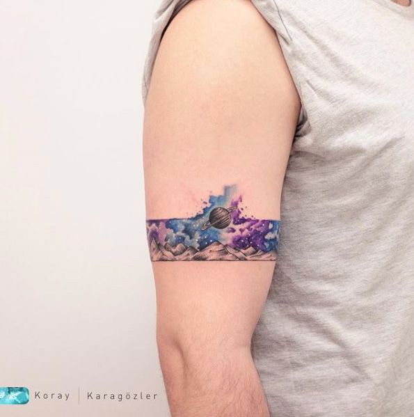 galaxy armband tattoo