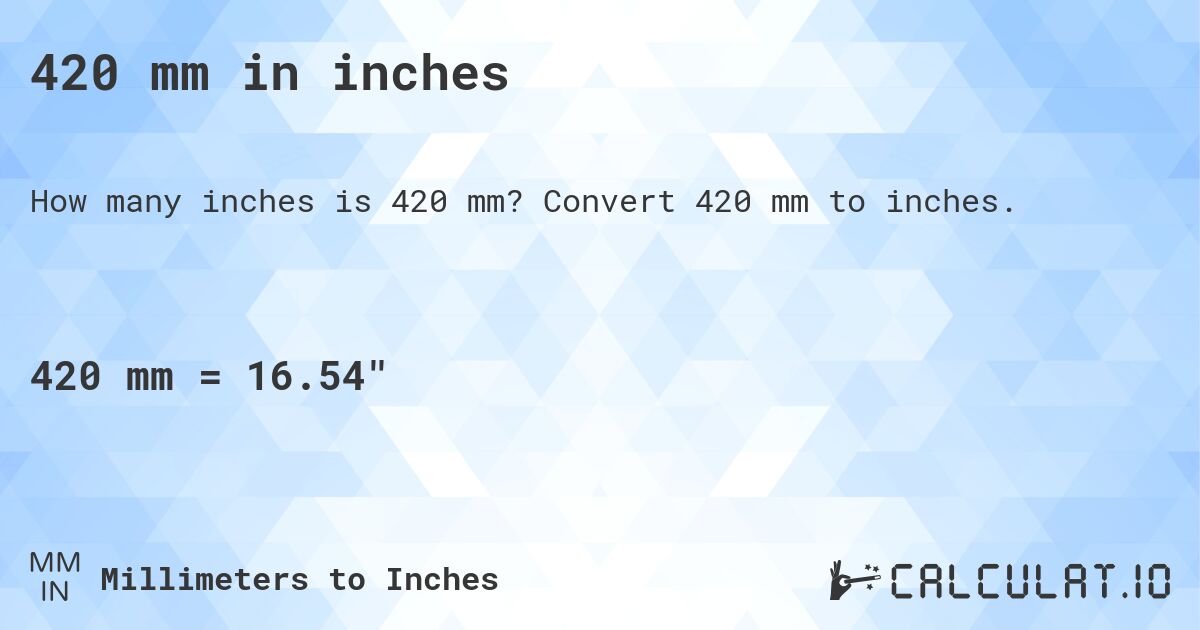 420mm to inches