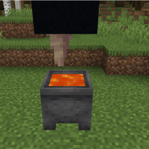 how to make an unlimited lava source in minecraft