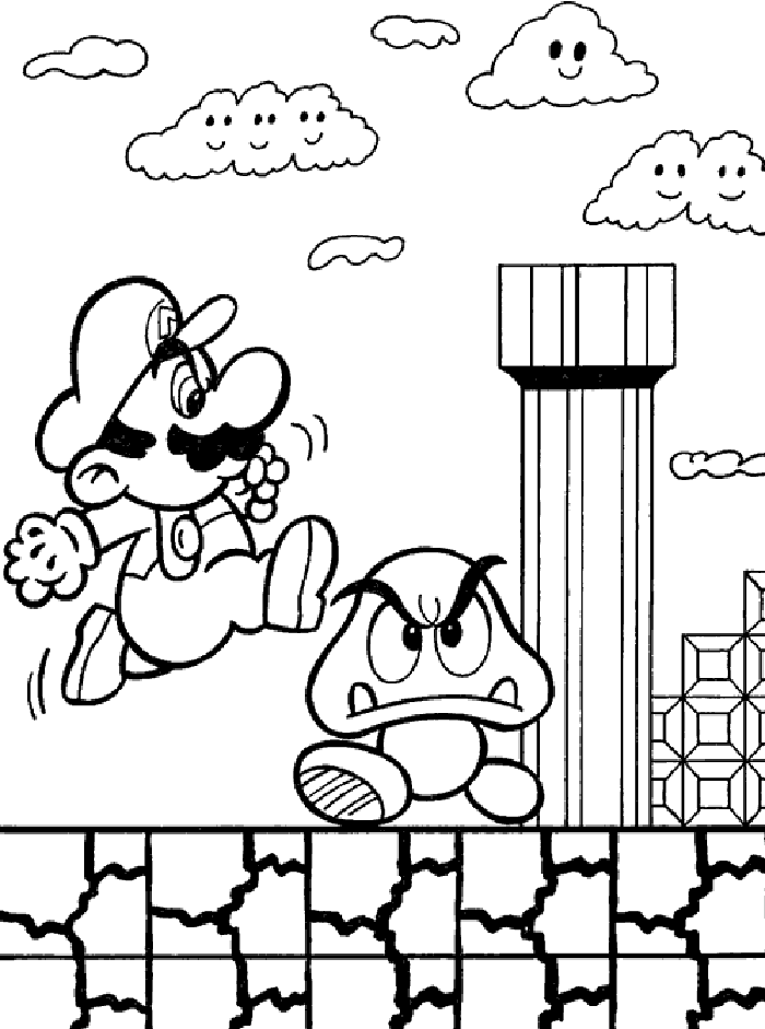 mario bros activity sheets