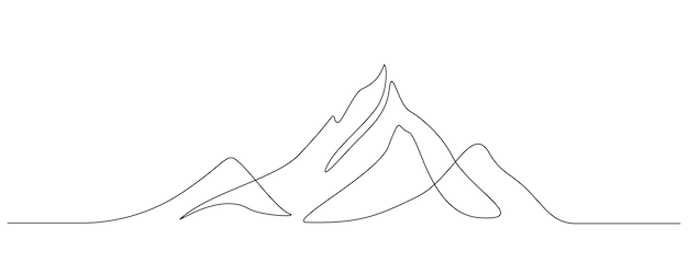 mountain line drawing