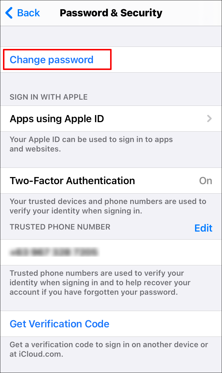 how to change phone number for icloud