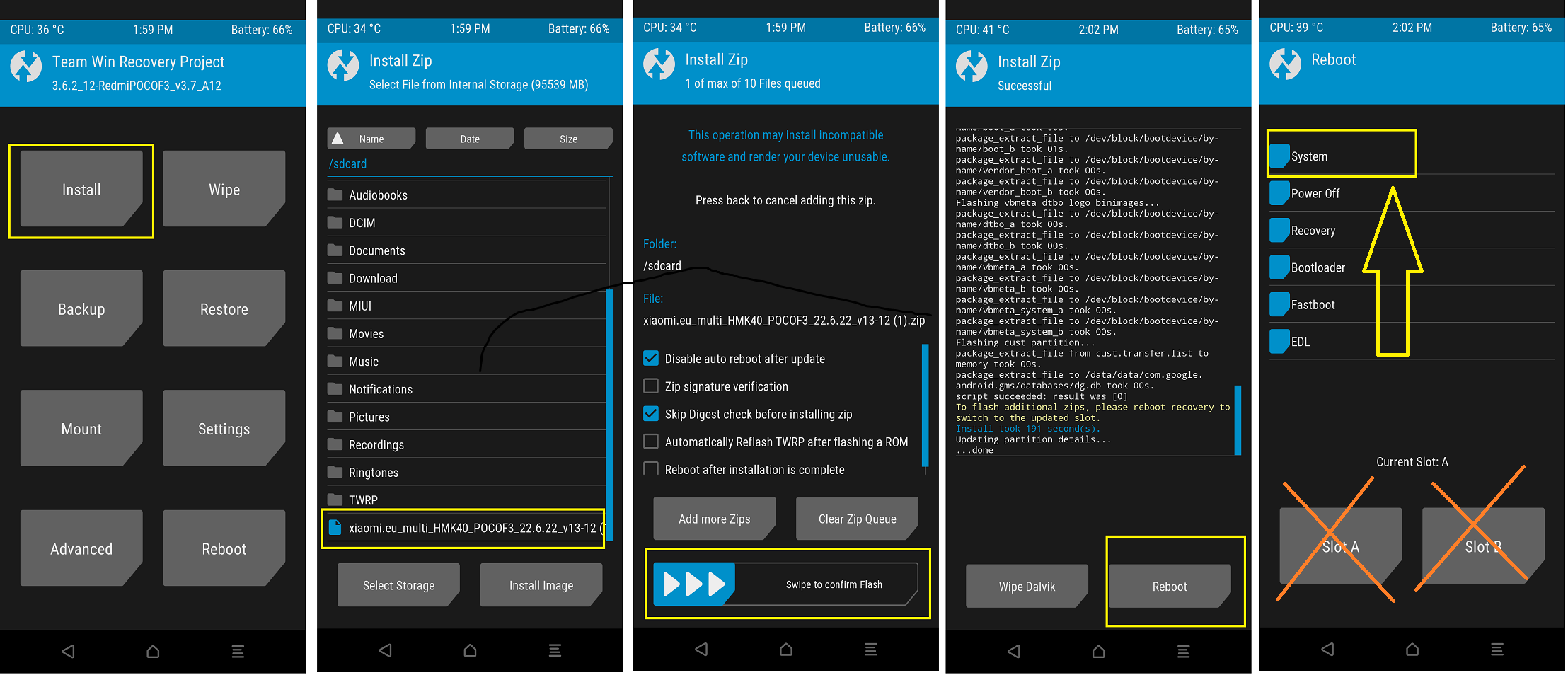 how to boot to twrp