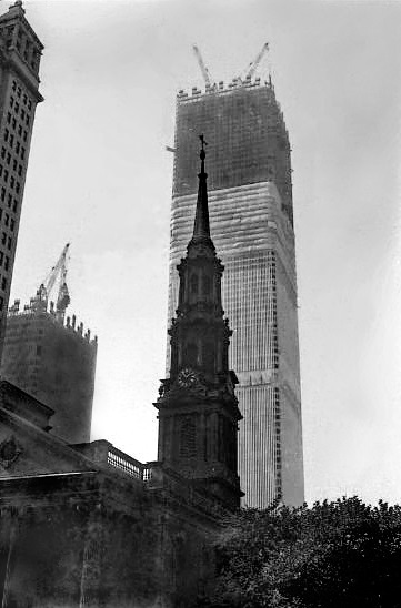 world trade center twin towers construction