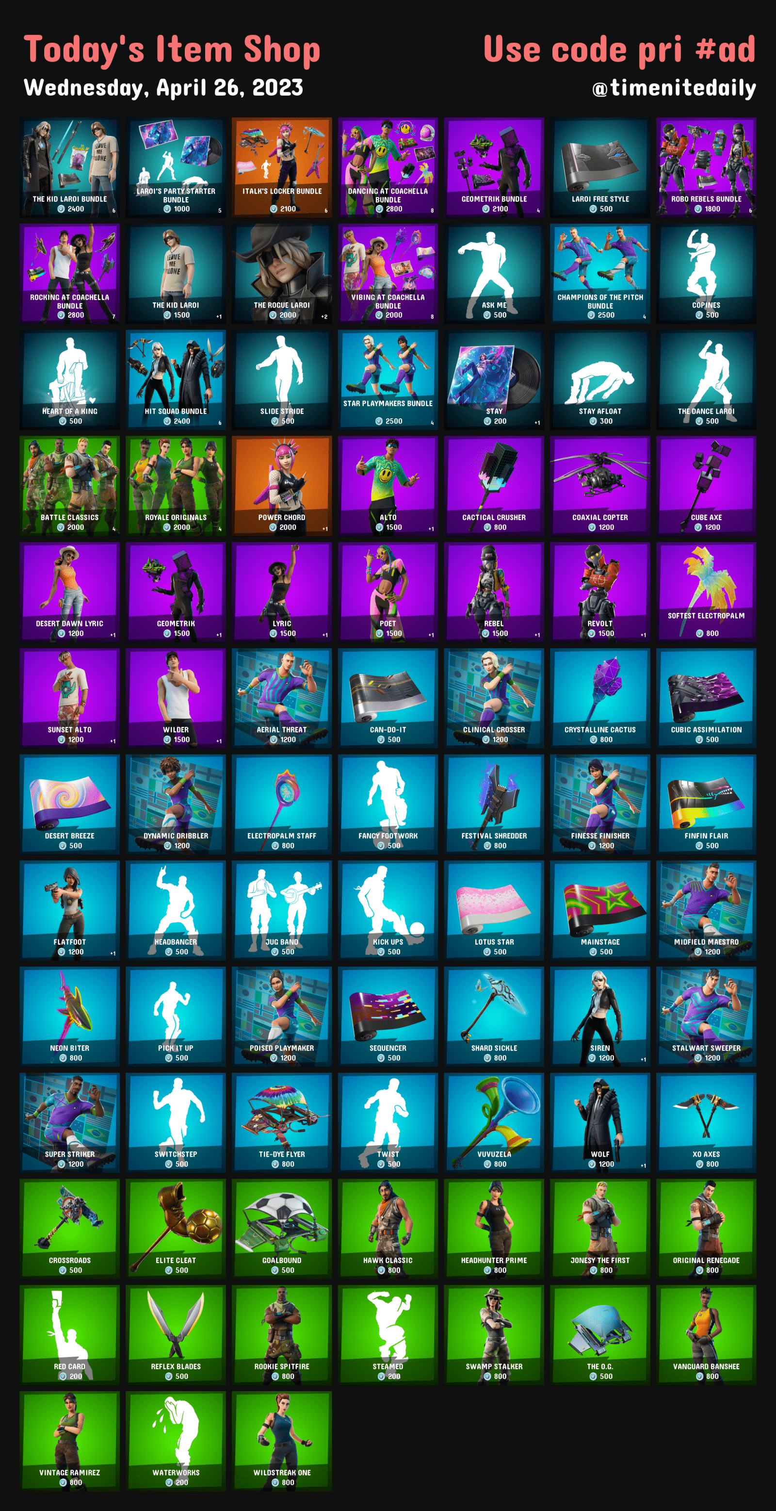 what is in the item shop today