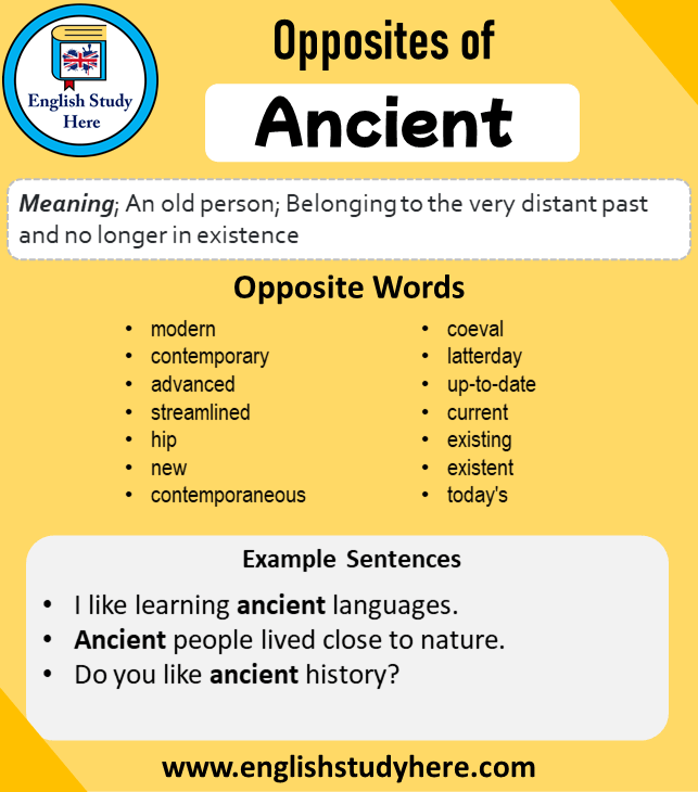 antonyms ancient