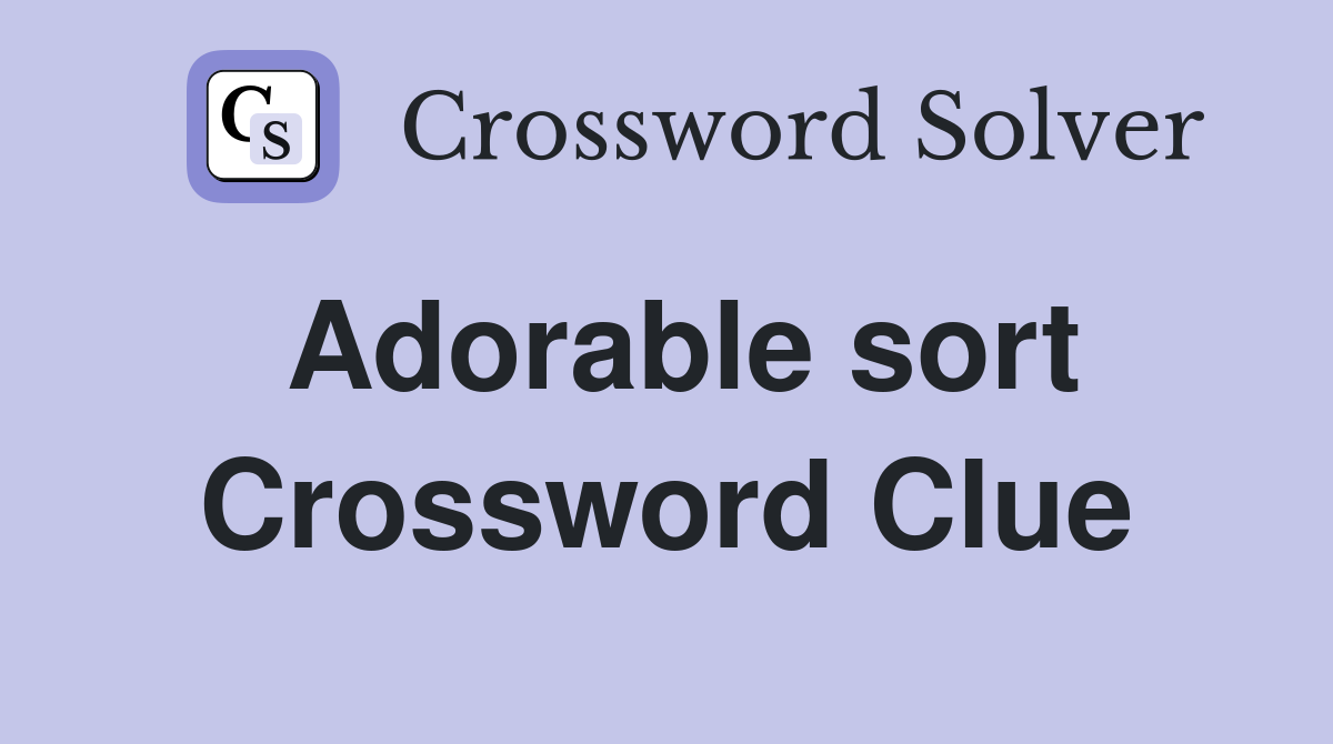 sort of crossword clue