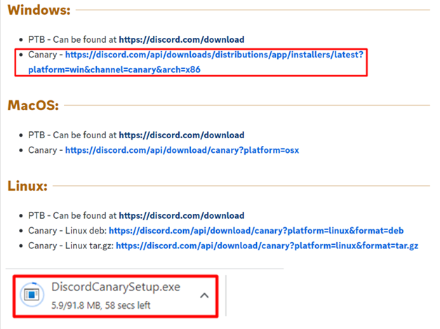 discord canary download windows