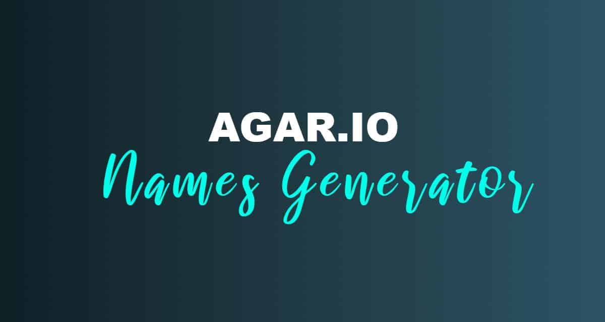 fancy nickname generator agar io