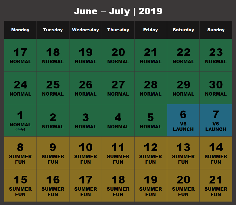 roblox event calendar 2019