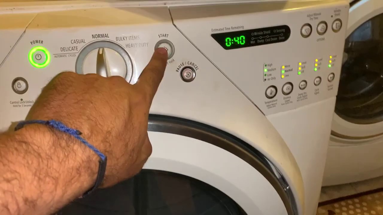 how to reset whirlpool duet dryer