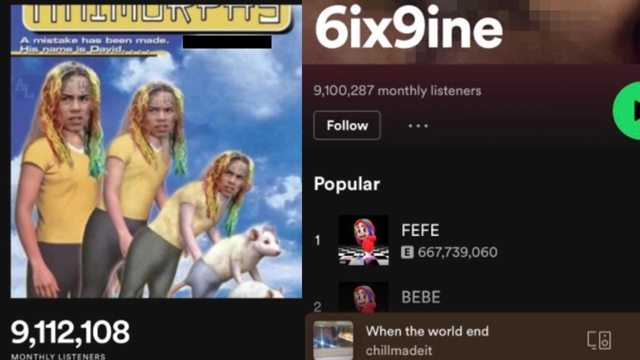 6ix9ine spotify hacker photo