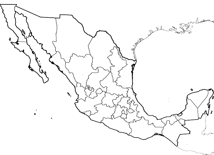 mapa sin nombres con division politica