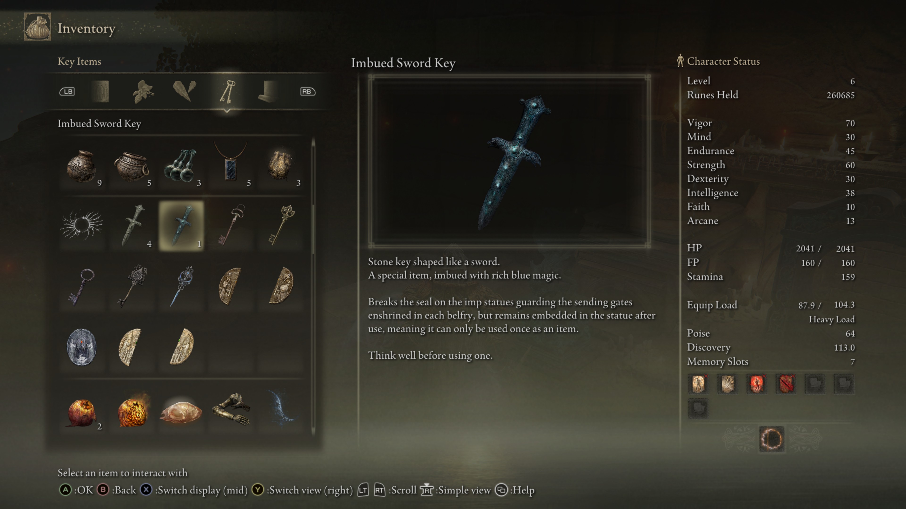 elden ring imbued sword key