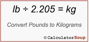 lbs to kg conversion formula