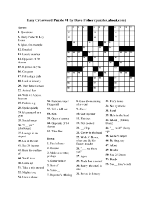 easy crossword puzzles for adults online