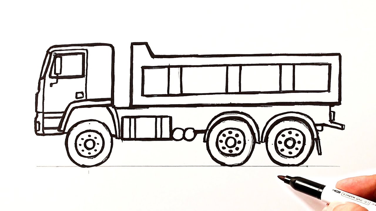 dump truck drawing