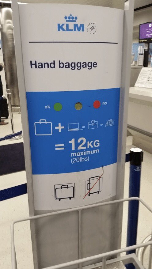 hand luggage klm