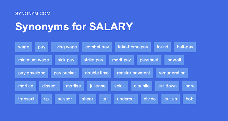 salary synonyms in english